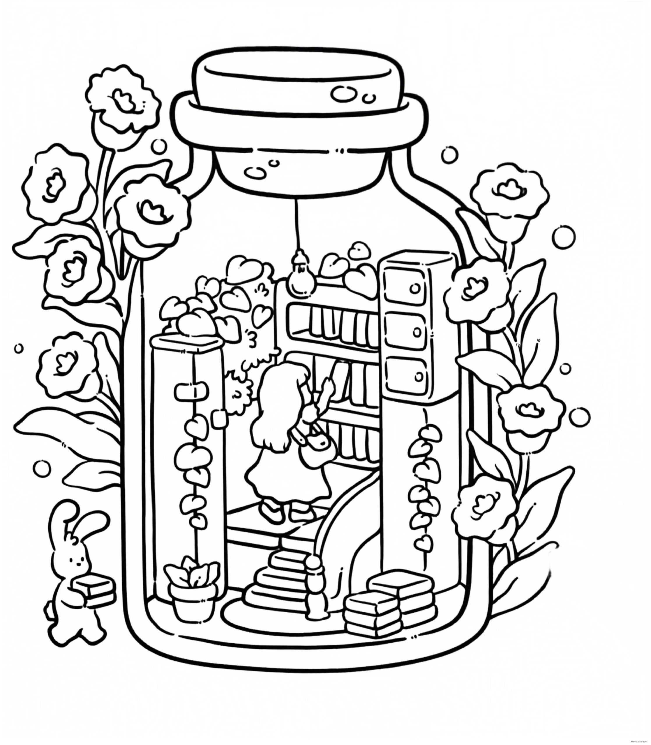Joy Jar" : Coloriage Kawaii Mignons – Image 5