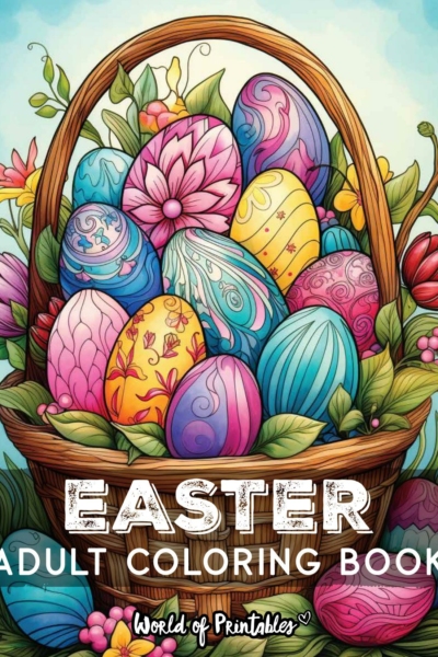 Coloriage Pâques Adulte : Livre d'Œufs et Scènes de Printemps
