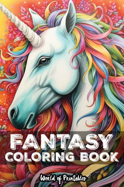 Coloriage Licorne Adulte : Livre Fantastique de Créatures Magiques