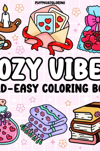 Coloriage Hygge Cozy Vibes : Illustrations Détente et Hygge