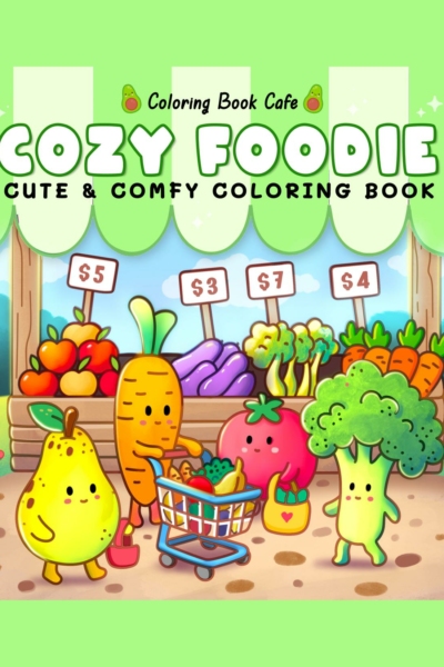 Coloriage Nourriture "Cozy Foodie" : Fruits et Légumes Mignons