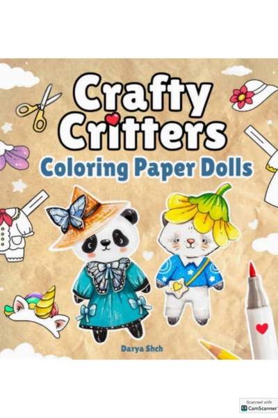 Coloriage Poupée "Crafty Critters" : Animaux à Découper et Habiller